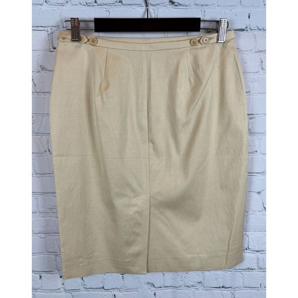 PAUL SMITH women cream ivory half-lined classic jacket skirt suit size 44 8 NWOT - Picture 15 of 16